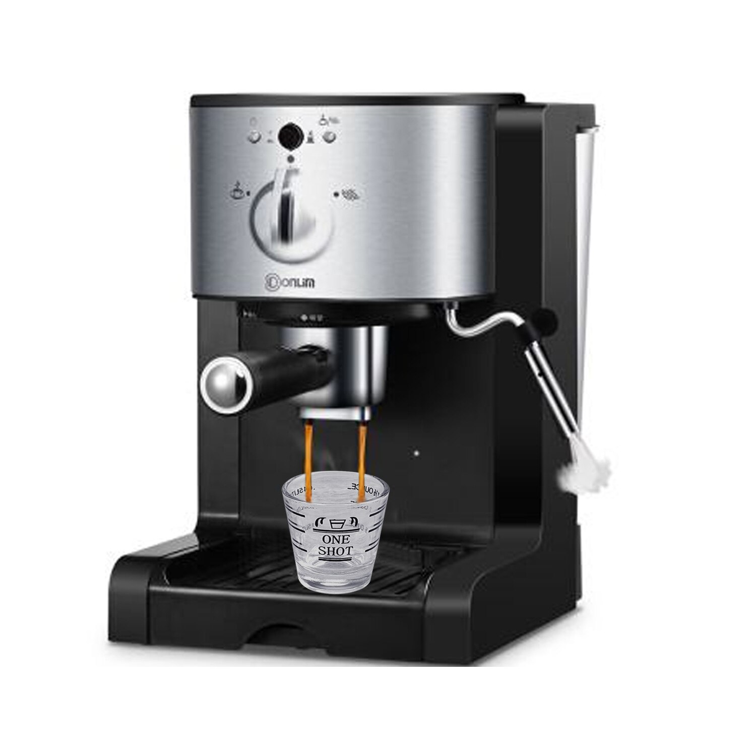 2 stk 45ml 1.5oz klart glass jigger målebeger med ml  oz 2 måleenhet for hjemme espresso vinverktøy