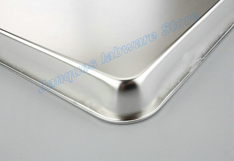 Bandeja cuadrada de acero inoxidable, utensilio de boca, herramientas de laboratorio, palé, platillo de cubiertos, 1 ud.