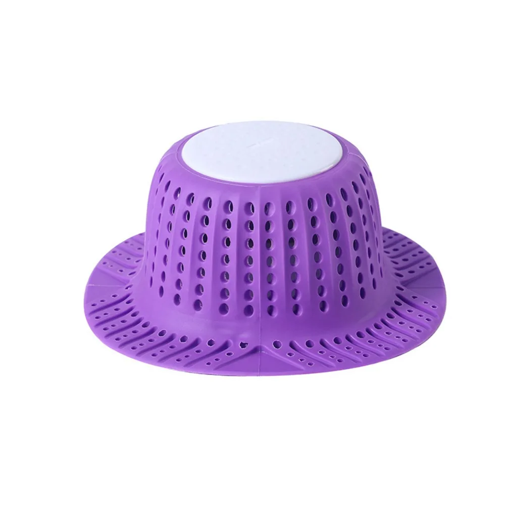 Bathtub Drain Hair Catcher Collapsible Drain Protector for Pop-Up and Regular Drains of Shower Bathtub Tub Bathroom Sink: Silver
