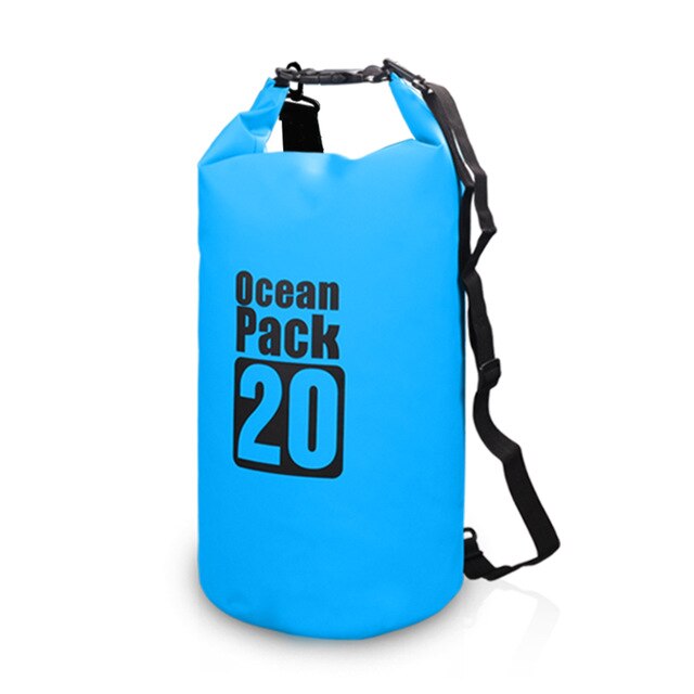 SONGYI 5L/10L/15L/20L kayak da esterno impermeabile canottaggio escursionismo nuoto immersioni spiaggia borse impermeabili: 20L  Blue