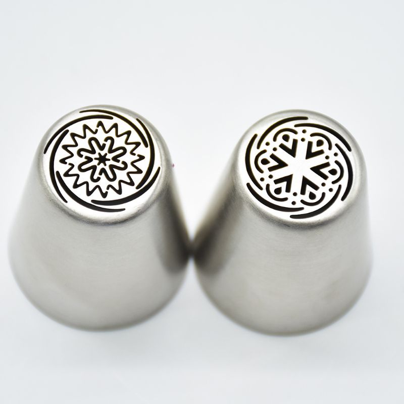 12Pcs/Set 12Pcs/Set Russian Large Piping Tips Set Baking Supplies Tulip Flower Icing Nozzles Fondant Cakes Cupcakes Pastries Set