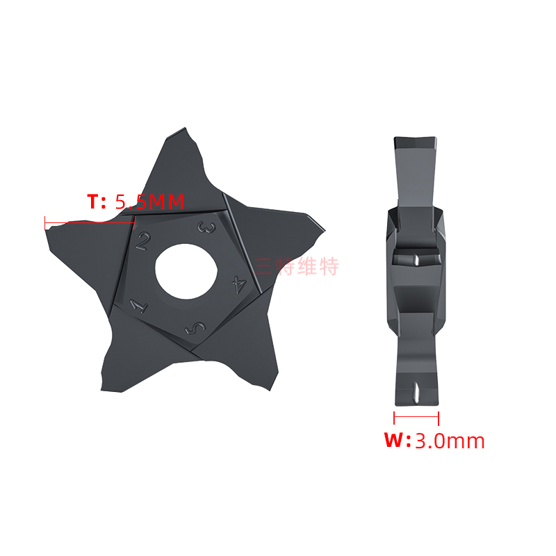 Pchr 16-24 Pchl 16-24 PCHR12-24 PCHR16-24 PCHR20-24 PCHR25-24 Voor Penta24 Pentagram Insert Sleuf Draaibank Houder Cnc: Goud