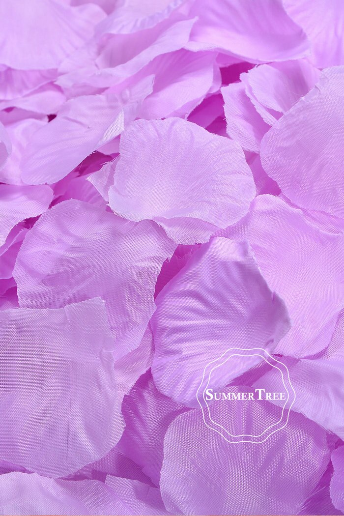 100 Stks/pak Zijden Rozenblaadjes Tafel Confetti Kunstbloem Baby Douche Ambachten Bruiloft Benodigdheden Party Kerst Venue Decor: Lilac