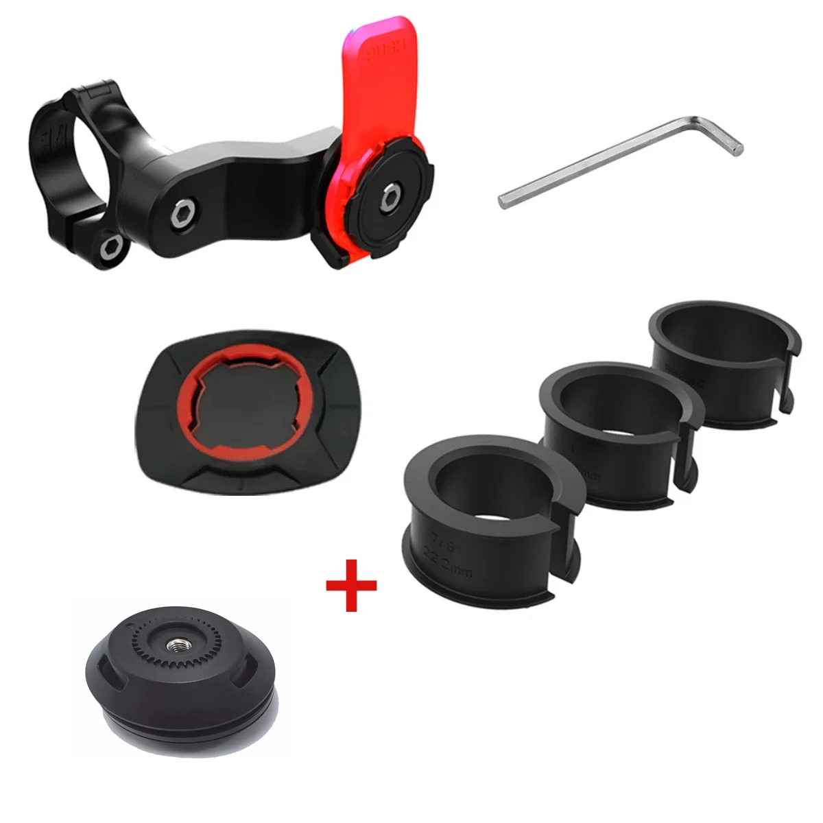 Anti-shake motorfiets fiets telefoonhouder schokdemper telefoonbeugel trillingsdemper zelfsluitende fietsstuurhouder stuurpen: Donkerblauw