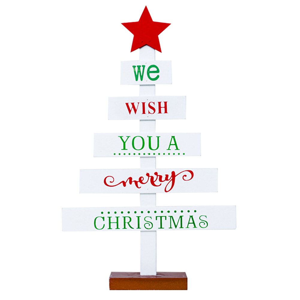Tre Gud jul dekorasjon tre skrivebord bord dekor anheng juletre ornamenter jul godt år hjemmeinnredning: Wh