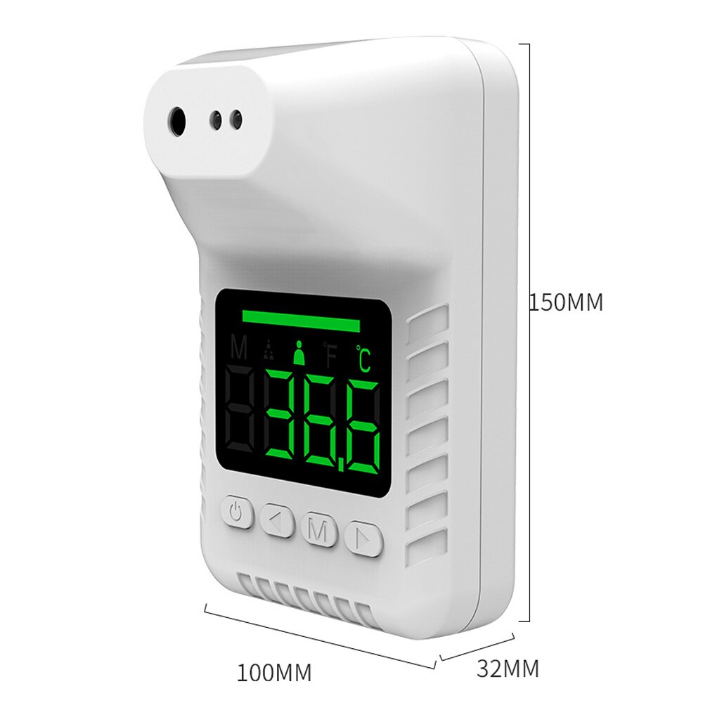 K3X Infrared Thermometer Automatic Temperature Sensor Wall-mounted Digital LED Display Non-contact Handsfree For office School