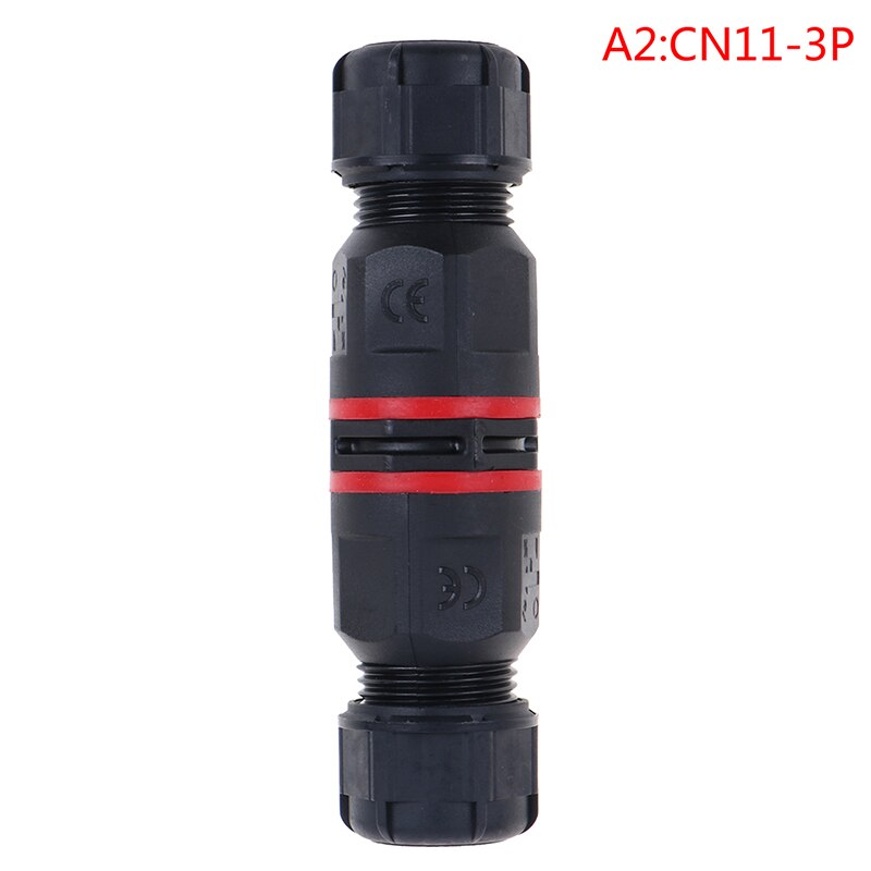 IP67/IP68 Waterproof connector T Shape 2/3Pin Cable Wire Gland Sleeve connector quick connect waterproof connector: Dark Grey