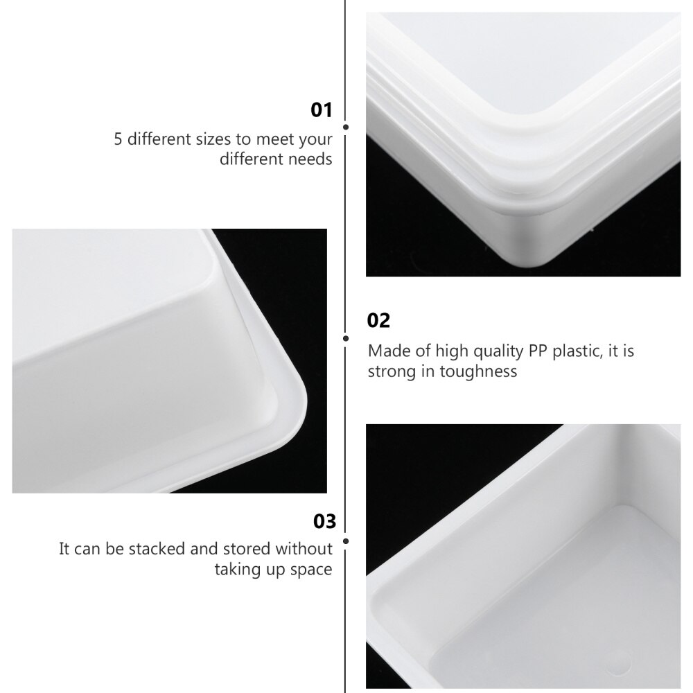 20pcs Durable Rectangle Helpful Practical Plastic Boxes Sundries Organizers Household Organizers Storage Boxes for Storage Home