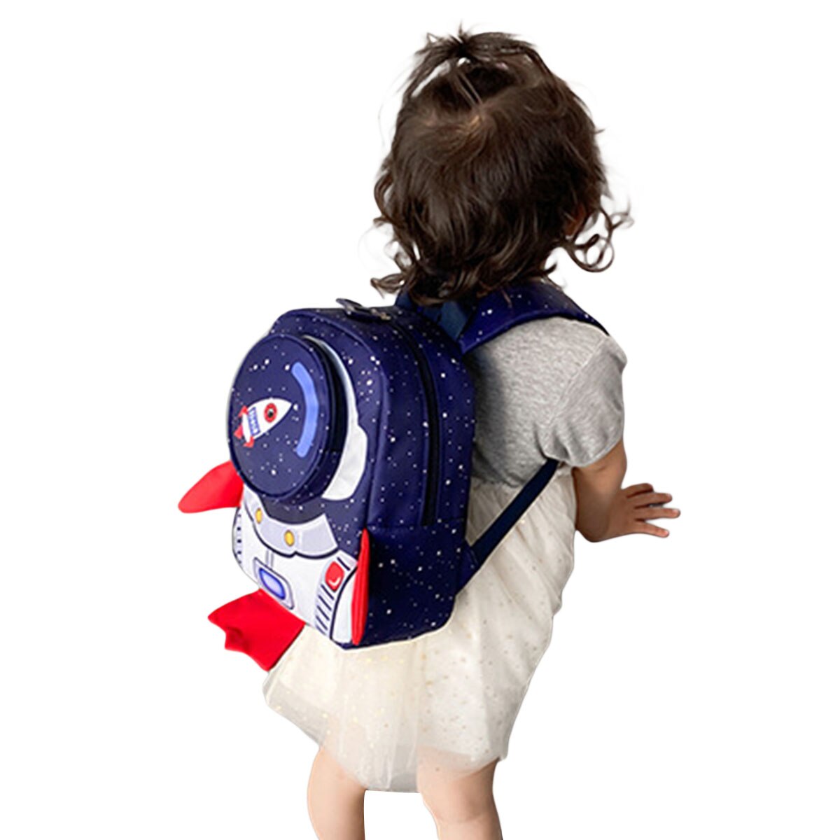 Toddler baby baby boy girl school bag space raket print børnehave rygsæk kid skuldertaske sød