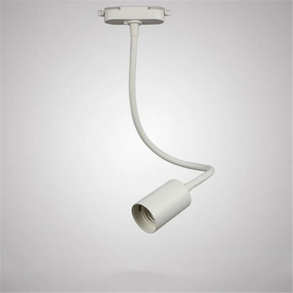 Black White LED Track Lighting E27 Adjustable Gooseneck Hose Track Spotlight Fixture for Clothing Store Exhibition Hall: Blue