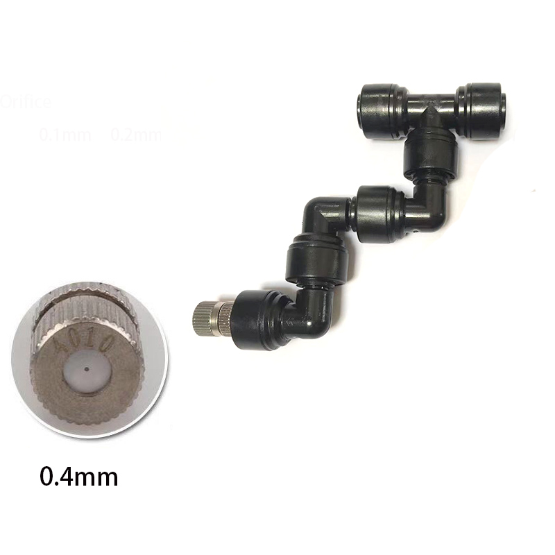 360 Adjustable Fogger Mist Sprinkler Atomizing Misting Nozzle Kit Spray Injector Brass Nozzle: Burgundy