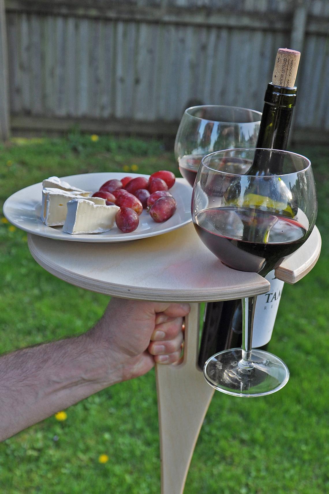 Tavolo da vino portatile da esterno tavolino da spiaggia pieghevole Deluxe accessorio da tavolo da Picnic per vino erfect per l'intrattenimento all'aperto del vino