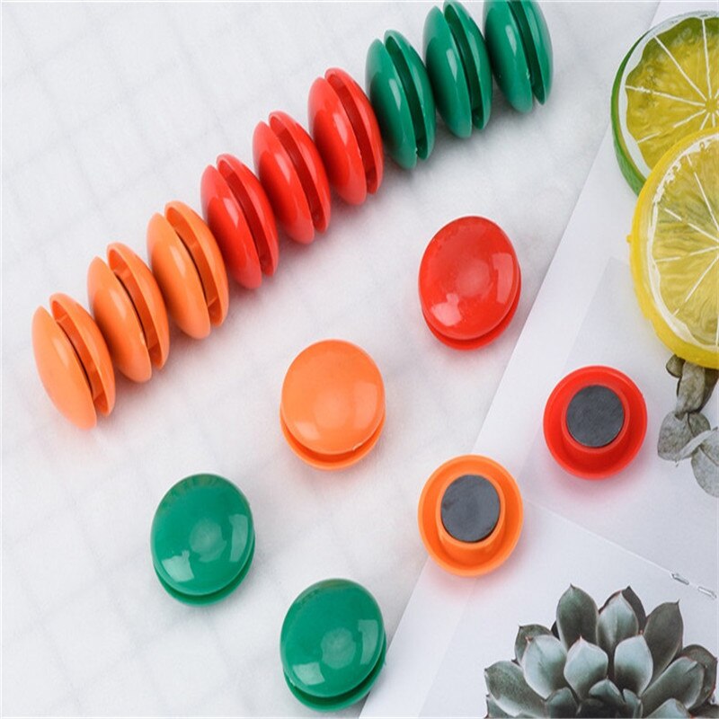 5/10 stuks ronde plastic koelkastmagneten, kleurrijke koelkastmagneten, kantoormagneten voor whiteboards, decoratieaccessoires voor thuis en in de keuken.