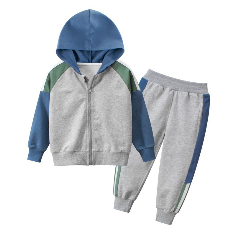 Jongens Kleding Sets Meisjes Baby Casual Trainingspak Kinderen Katoen Rits Jas Broek 2 Stks/sets Kids Sport Pak Baby Kleding: green / 7T