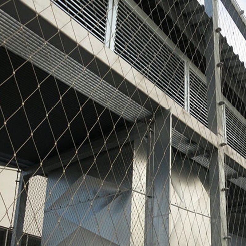 Sus 316 ferrule type rustfrit stål trådnet til balustrade eller trapperækværk