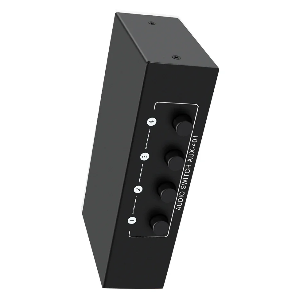 Audio Splitter 1 In 4 Out RCA L/R Aux Stereo Audio Splitter 1X4 Audio Distributor For PC DVD Speaker Splitter