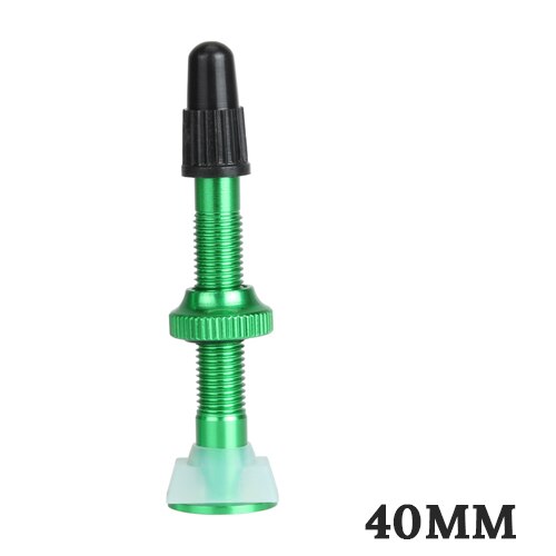 1 Uds 40mm/60mm MTB bicicleta de carretera de válvulas Ultra-luz de aluminio con neumático sin cámara del núcleo de la válvula para bicicleta accesorios Bolany: 1pcs 40mm green