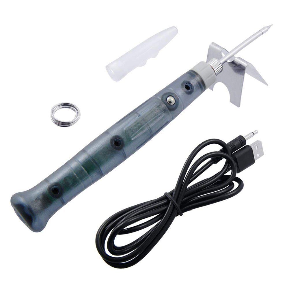 Usb elétrica powered ferro de solda kit ferramenta de solda usb 8w elétrica ajustável com cabo de fio de solda para usos reparados: 8w