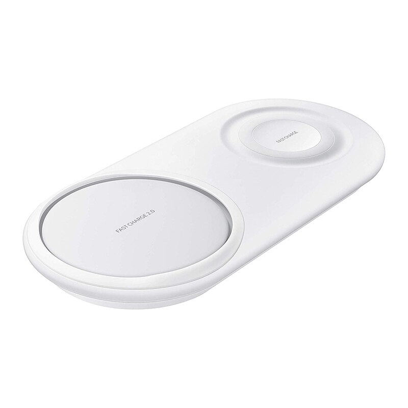 Chargeur sans fil à Charge rapide 25W Duo Pad pour Samsung S20 Note 20 Ultra S10 S9 S8 Plus Note 10 9 8 2 en 1 chargeurs de montres de téléphone: White