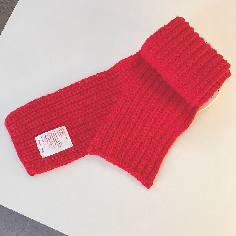 Børnetørklæde vinter baby sød varm tørklæde dreng pige barn strikket uld tørklæde efterår: Rød