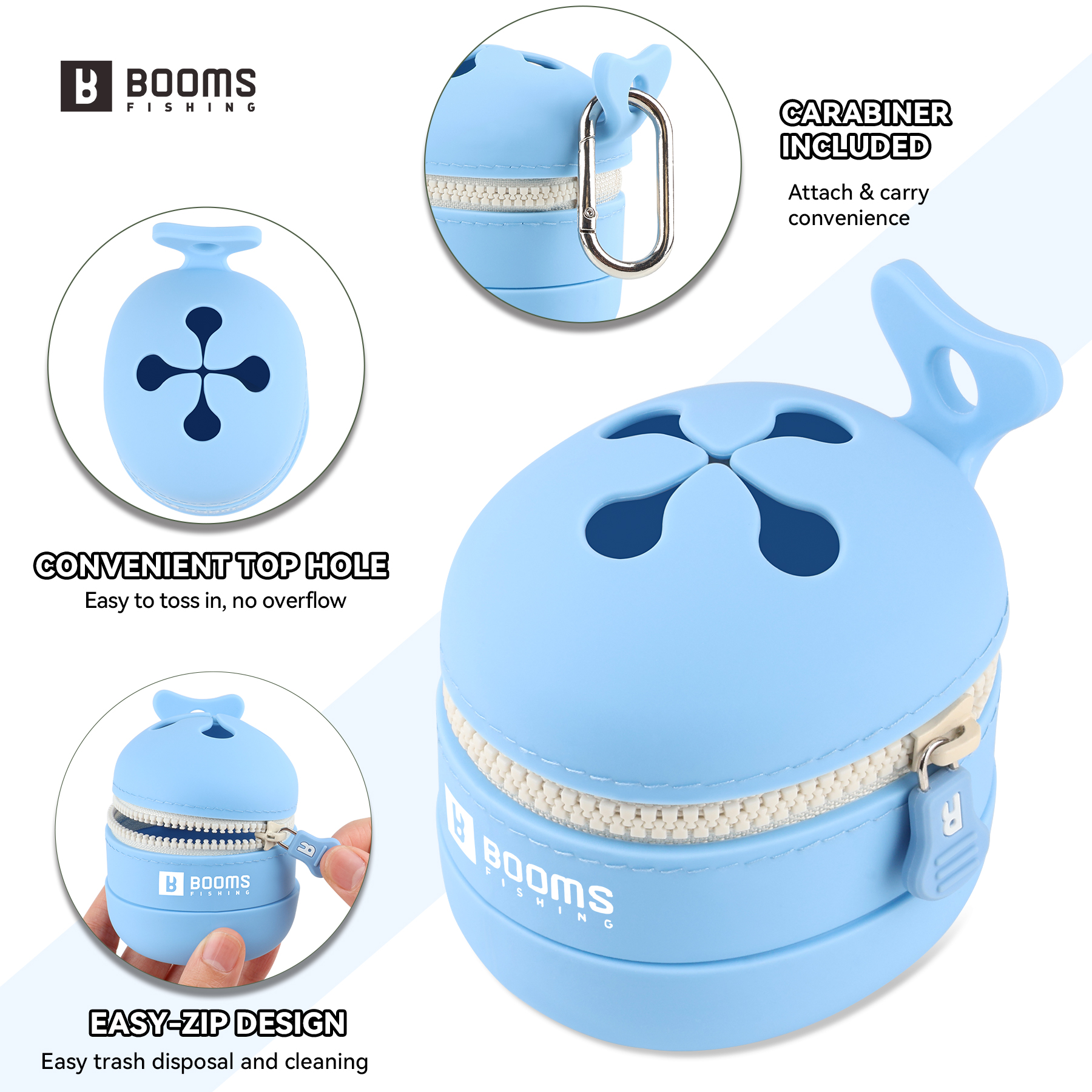 Silicone Folding Fly Fishing Boxes With Zipper Portable Multifunctional Trash Can Storage Box Fly Fishing Waste Collector Lure