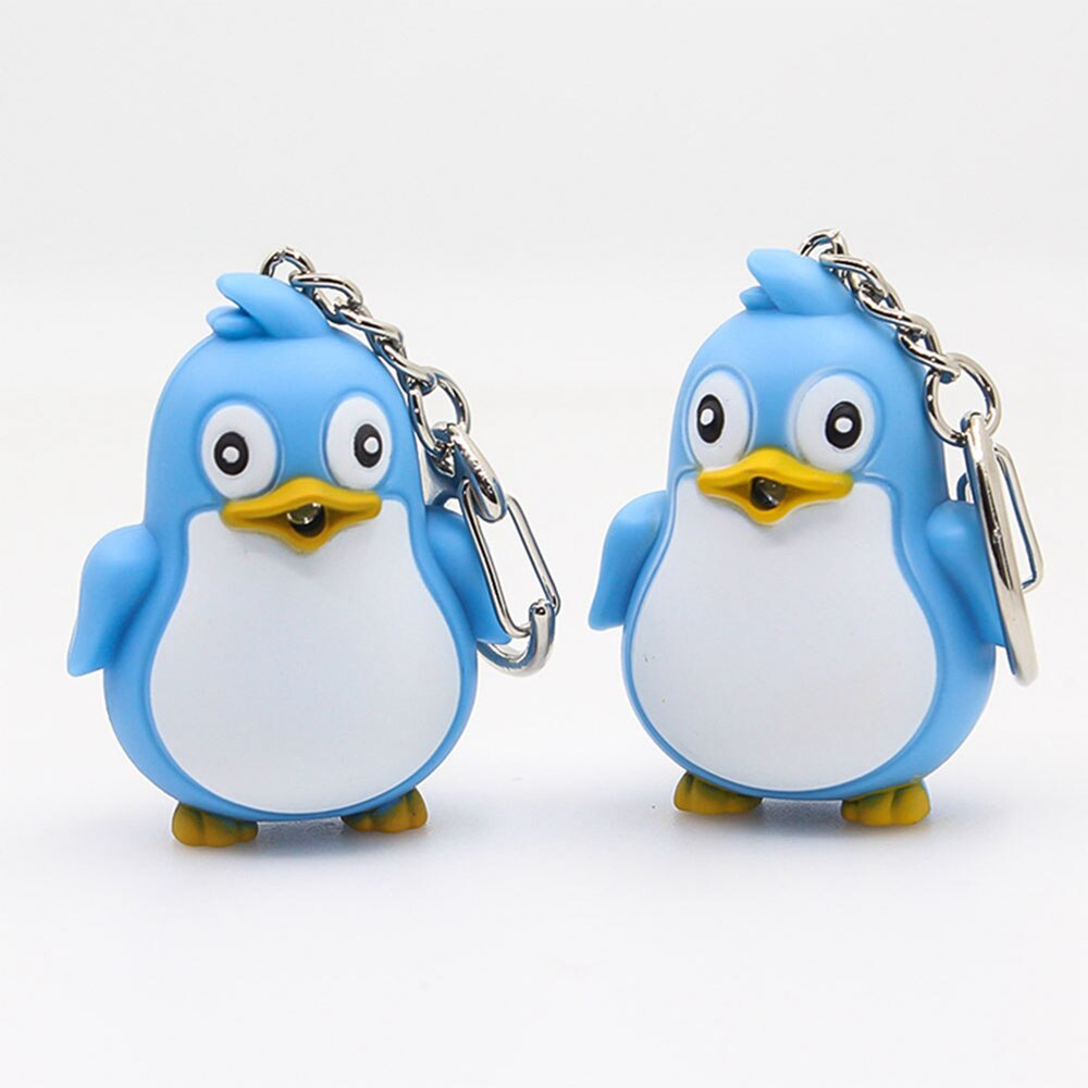 ASSHO 3pcs Pink Flamingo Shape Keychain Cute Novelty Ring Child Toy Mini Gift Flashlight & Sound - Pack Of 3