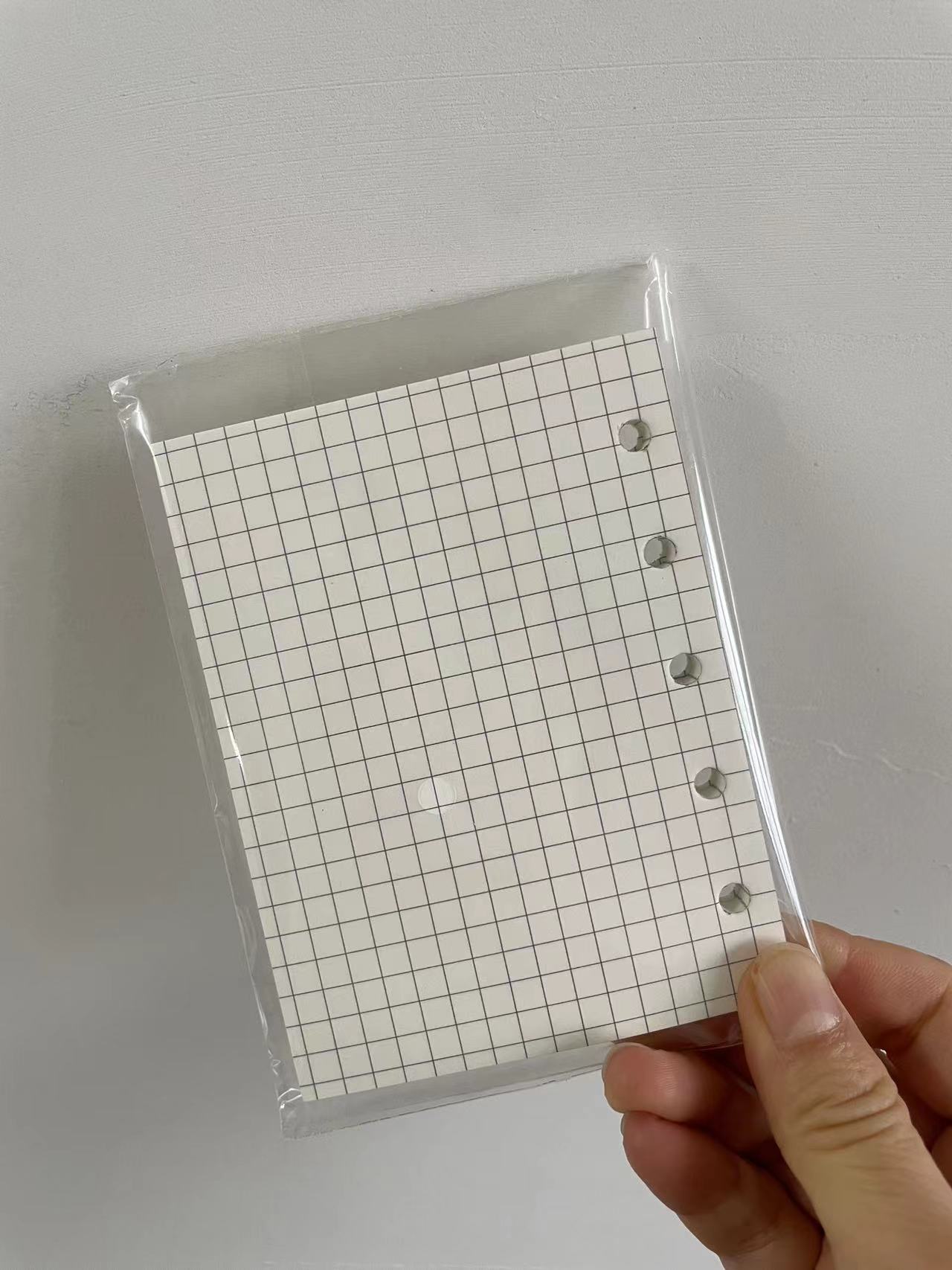 M5 glitterfargede løse ark 5-- hulls godterifarget permomslag journal skisseboktilbehør dagbok kontorrekvisita: Lysegrå