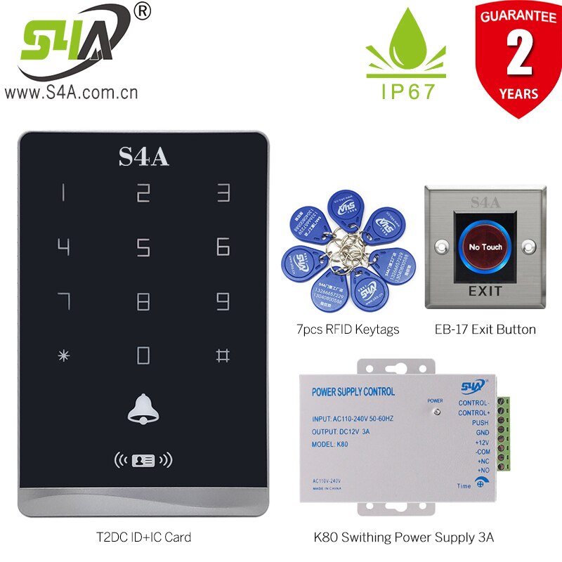 Teclado de Control de acceso Rfid de doble frecuencia, dispositivo de Metal resistente al agua con 1000 usuarios, compatible con NFC, sistema de Control de acceso de puerta RFID