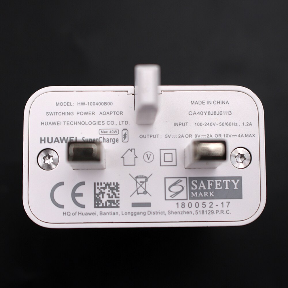 Original Huawei 40W Super Ladegerät 10V/4A UK Adapter 5A Typ C USB Kabel Für Taube 20 30 V30 Pro 20X 30S P40 P30 Pro Nova 5 6 Pro