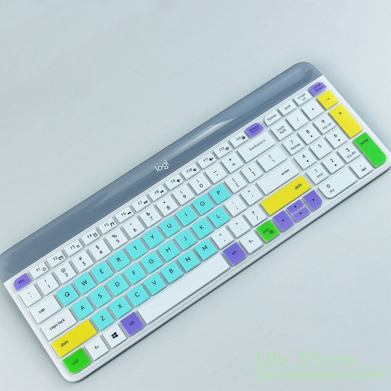 Voor Logitech MK470 Slanke Draadloze Toetsenbord Siliconen Stofdicht Draadloze Desktop Toetsenbord Cover Protector Mk 470 Dust Skin Film: candymint