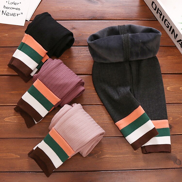 Bebis barn flicka stickade leggings höst och vinterkläder flickor byxor barnkläder barnbyxor varma cl