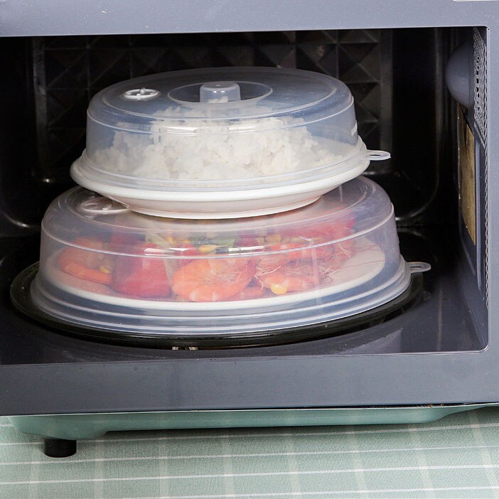 Tapa de sellado de plástico para almacenamiento de alimentos tapa de horno de microondas, tapas de platos para refrigerador, placa, tapa para polvo, herramienta de cocina