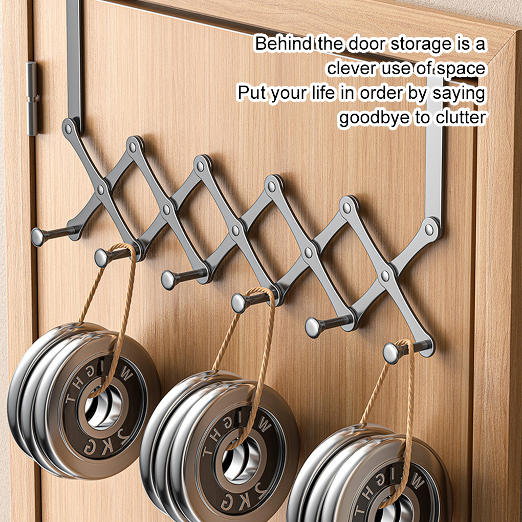 Hooks Over The Door 4/6Hooks Clothes Coat Hat Towel Hanger Home Bathroom Organizer Rack Kitchen Accessories Holder