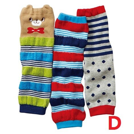 3 par / sett baby tegneserie legwarmer spedbarn jente gutt bomull knebeskyttere voksen armvarmer: D