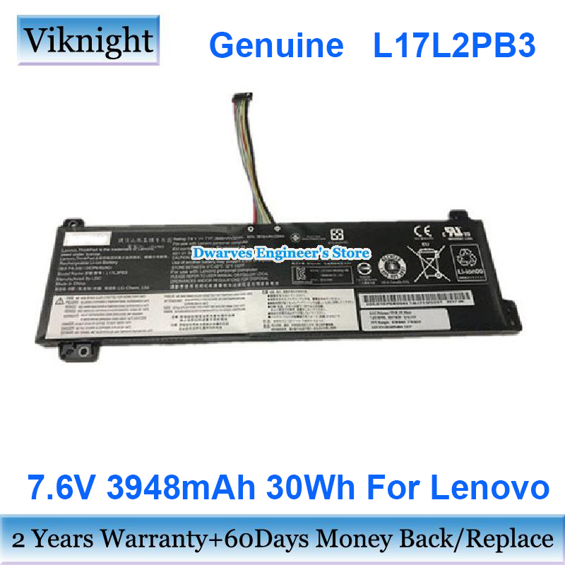 Echte 7,6 V L17L2PB3 Batterie 3948mAh 30Wh Für Lenovo V130-15IGM V130-151KB V130-15IKB V330-15IKB V530-14IKB L17C2PB3 L17M2PB4