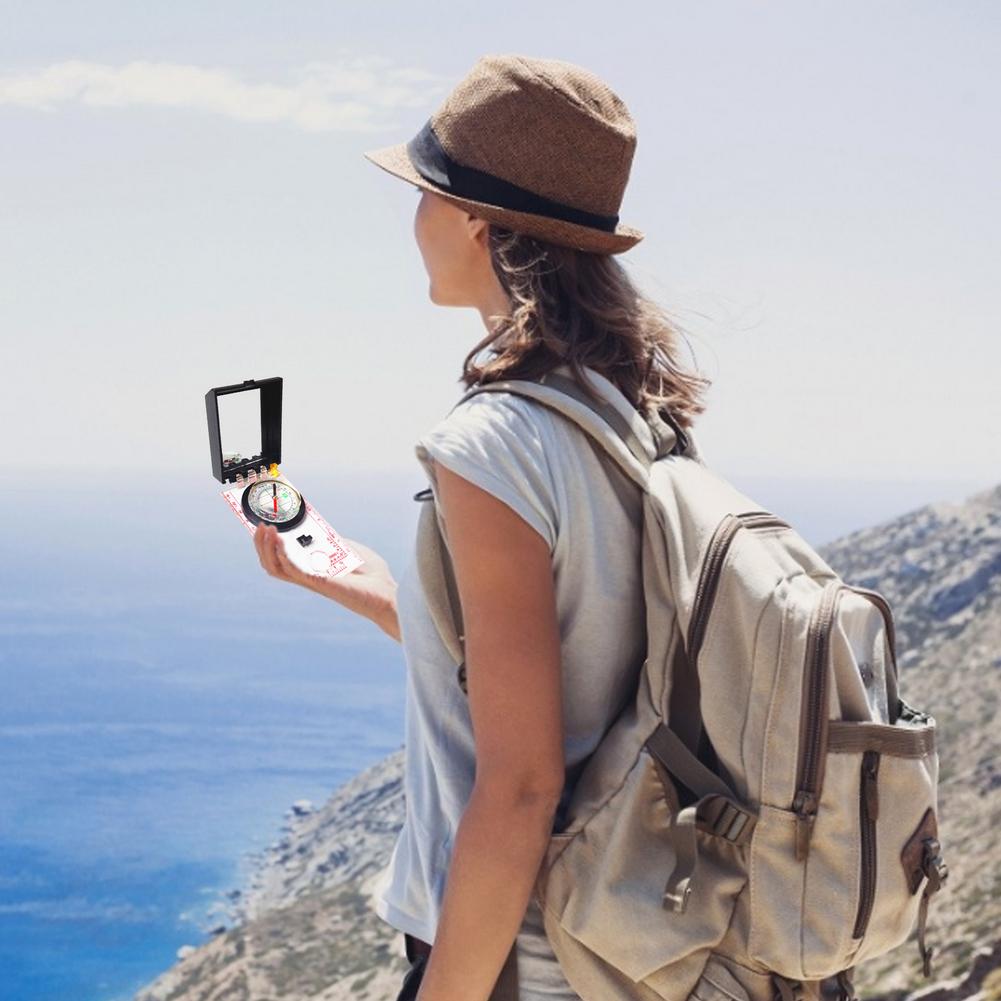 Multifunctional Compass With Mapping Ruler And Mirror Emergency Kits Suitable For Outdoor Activities Camping Map Readings