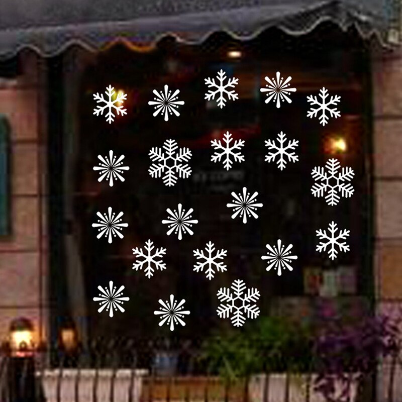 1 pcs Christmas Snowflake Window Sticker Winter Wall Stickers Kids Room Christmas Decorations for Home Year Supplies A