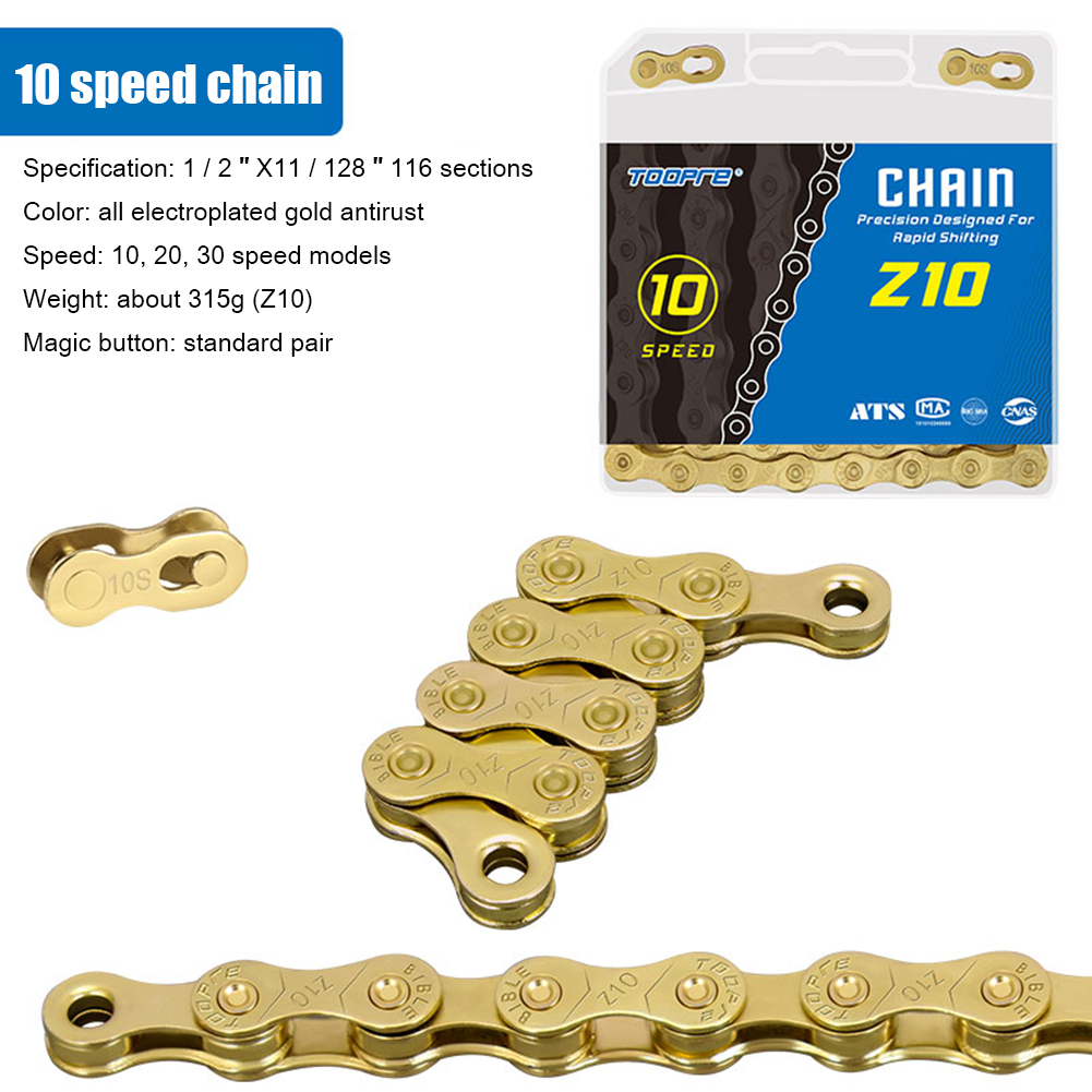 Bike Bicycle Chain 6 7 8 9 10 11 12 Speed Velocidade Electroplated Silver Chain Mountain Road Bike MTB Chains Part 116 Links: light green