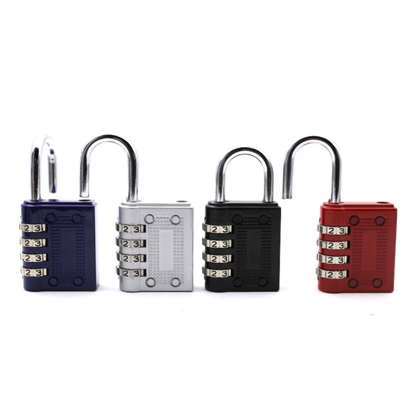 4 dials combination lock big size zinc alloy code padlock door locks for cabinet door Luggage gym swimming pool drawer
