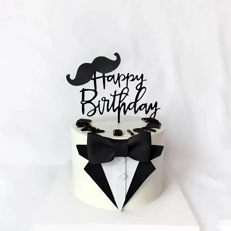 Eva Pak Vlinderdas Gelukkige Vaderdag Cake Topper Vader Verjaardag Papa Decoratie Bakken Decoreren Gereedschappen Feestartikelen