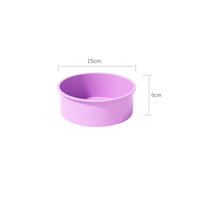 4 6 8 10 Zoll runde Silikon-Kuchenform, antihaftbeschichtet, auslaufsicher, rund, tiefe Käsekuchen-Schicht-Backformen, Kuchendosen für Geburtstags-Tier-Kuchen: Burgunderrot