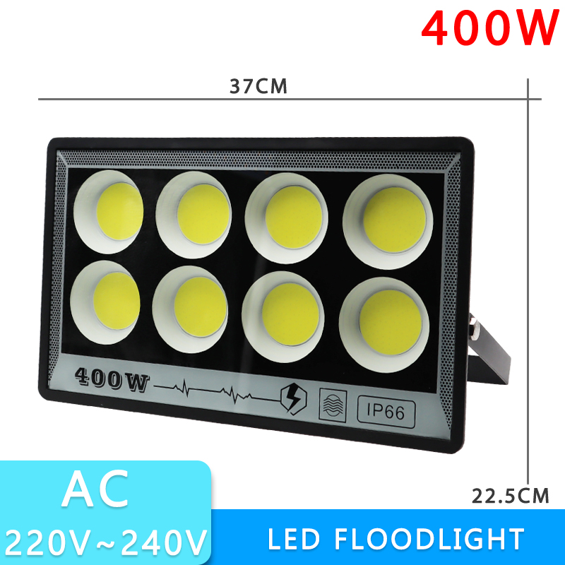 LED Flutlicht 500W 400W 300W 200W 100W 50W AC 220V draussen Zauberstab flutlicht Scheinwerfer IP66 Wasserdichte LED Straße Lampe: Beige / verrotten