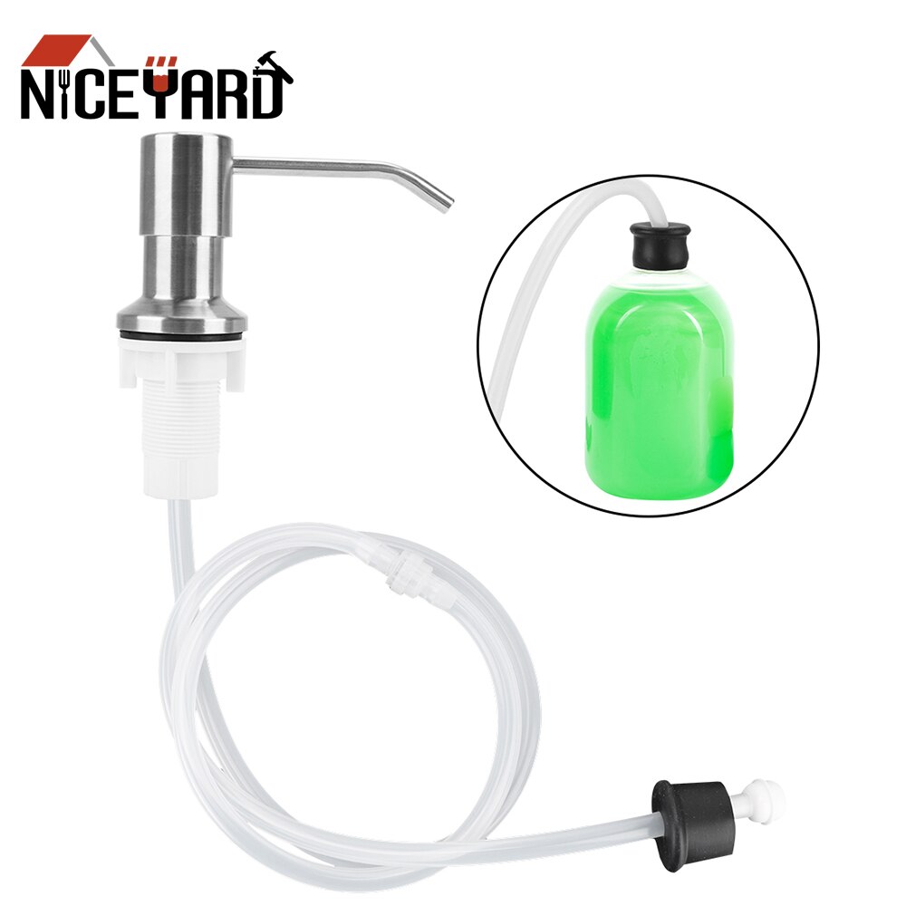 NICEYARD Manually Pressing Liquid Soap Dispenser Built-in Fluid Pump Liquid Soap Organizer for Bathroom and Kitchen Accessories