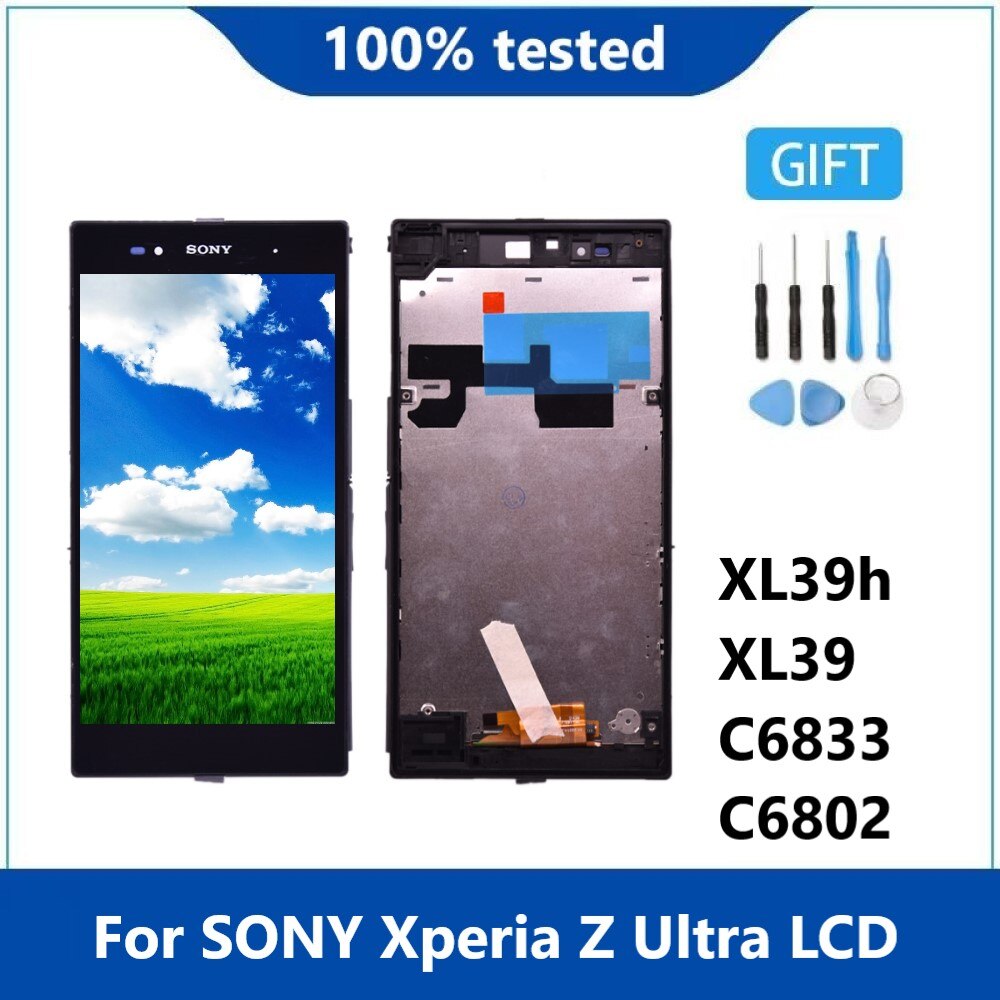Pantalla LCD Original de 6,44 pulgadas para Sony Xperia Z Ultra XL39h XL39 C6833 C6802, montaje de digitalizador con pantalla táctil,