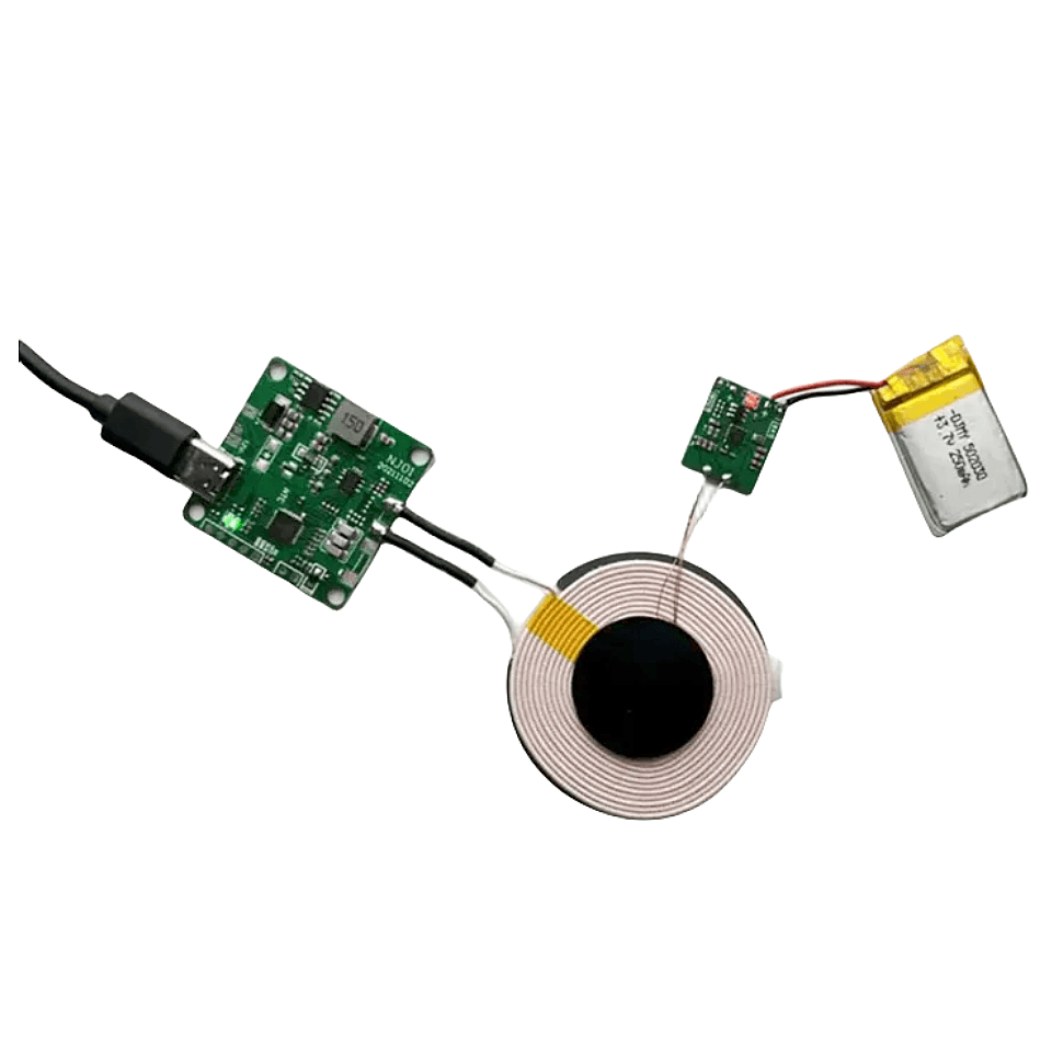 [lithiumbatterij draadloos opladen] 5W draadloos opladen ontvangermodule kleine spoel ingebouwd 3,7V modificatieschema