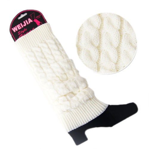 Women Winter Warm Knit Crochet High Knee Leg Warmers Leggings Boot Leggings Slouch