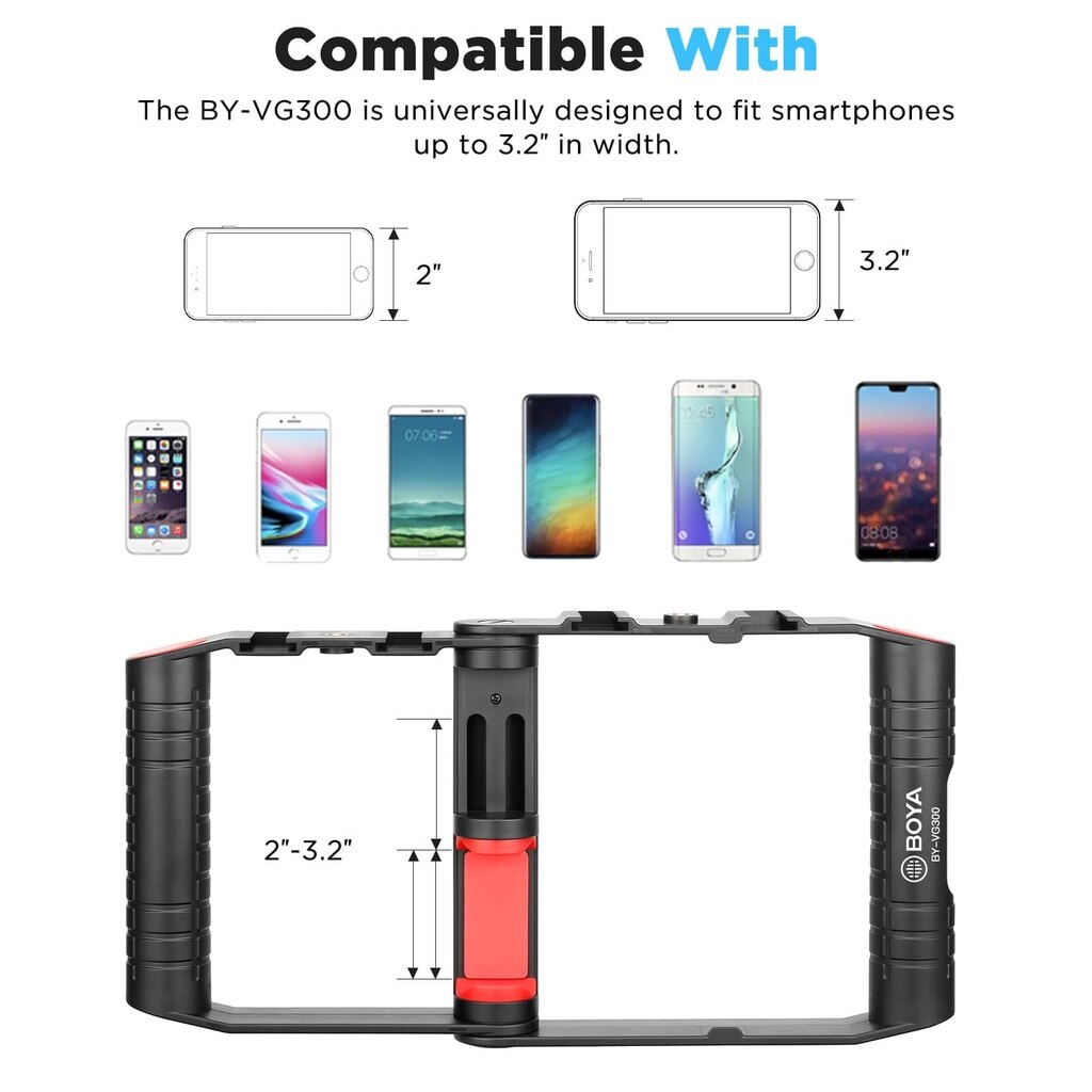BOYA BY-VG300 Smartphone Video Rig Handheld Phone Selfie Gimbal Stabilizer Tripod for avid smartphone photographers filmmakers