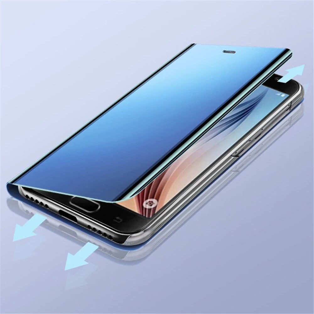 Samsung A52 przypadki inteligentne lustro odwróć magnetyczny stojak książka telefon pokrywa dla Samsung Galaxy Sam Sung A 52 52a 6.5 &#39;&#39;zderzak Coques