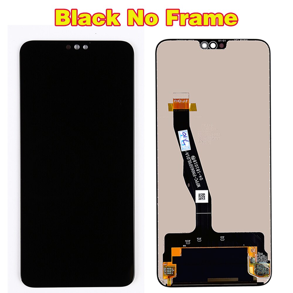 Original Huawei Honor 8X écran LCD 6.5 pouces JSN-AL00-L22 écran tactile 10 tactile numériseur cadre d'assemblage revêtement oléophobe: Black Without Frame