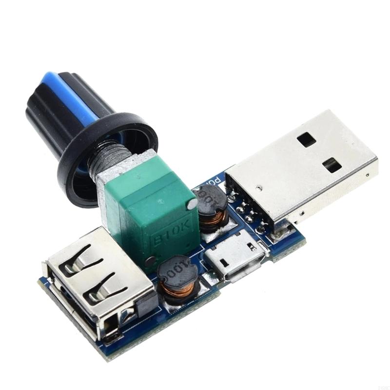 F68C USB Fan Speed Regulation Controller DC 4V-12V for Computer Chassis Fan Multi-Gear Fan Governor Manual Speed Regulation